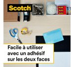 Dévidoir adhésif Scotch double face avec rouleau - Longueur 7,89 m