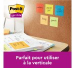 Pack de 4 notes repositionnables soulful Super Sticky Post-it 76 x 76 mm - bloc de 90 feuilles + 2 offertes
