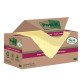 Pack de 14 notes repositionnables recyclées jaunes Super Sticky Post-it 76 x 76 mm - bloc de 70 feuilles + 4 offertes