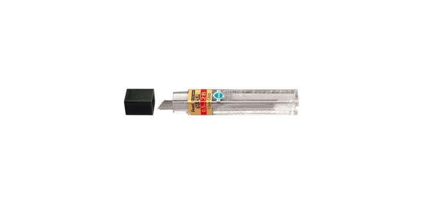 Mines 2B 0,5 mm Polymer Pentel - Etui de 12