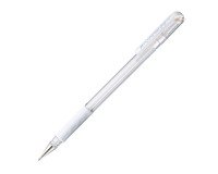 Kugelschreiber Pentel Hybrid Gel Grip K118L mit Kappe, 0,8 mm Spitze - mittlere Schreibweise weiß