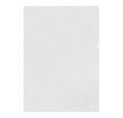 Chemise coin plastique Esselte A4 polypropylène 8/100e grainé incolore - Paquet de 100