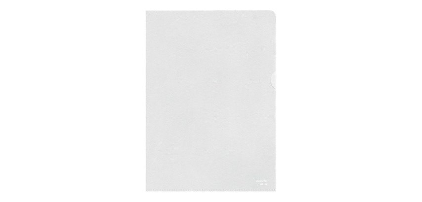 Chemise coin plastique Esselte A4 polypropylène 8/100e grainé incolore - Paquet de 100