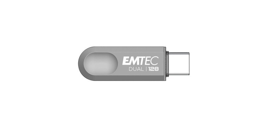 Emtec clé USB D280 Dual 128 Go Usb 3.2 (USB-A), Usb 3.2 (USB-C) Gris