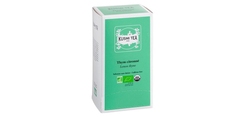 Infusion thym citronné Bio Kusmi Tea - Boîte de 25 sachets