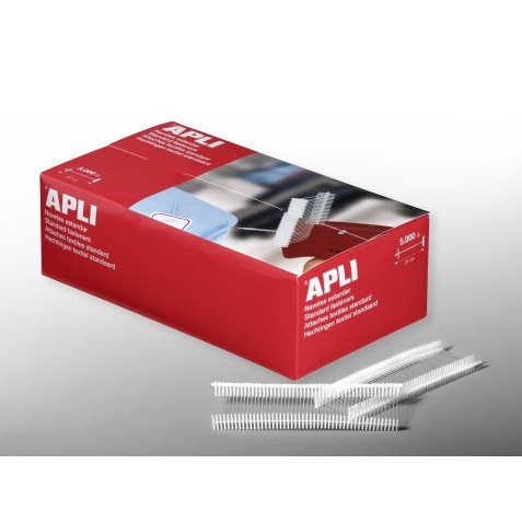 Boîte de 50000 attaches standard 25 mm pour pistolet textile APLI 101545