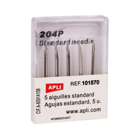 Boîte de 5 aiguilles standard pour pistolet textile APLI 101545