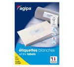 Étiquettes adresses multi-usages 51 x 33,8 mm Agipa blanches - Boîte de 3200