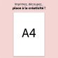 Personaliseerbaar etiket, zelfklevend, voor inkjetprinter 21 x 29,7 cm Avery transparant - Verpakking van 6