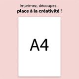 Étiquettes personnalisables autocollantes 21 x 29,7 cm Avery C9421 - Sachet de 6