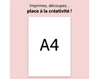 Customizable label, self-adhesive, for inkjet printer 21 x 29.7 cm Avery transparent - Pack of 6
