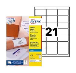 Etiket Avery J8160-25 63.5x38.1mm wit 525stuks