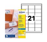 Etiquette adresse 63,5 x 38,1 mm Avery J8160-25 - Boîte de 525