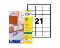 Etiket Avery J8160-25 63.5x38.1mm wit 525stuks