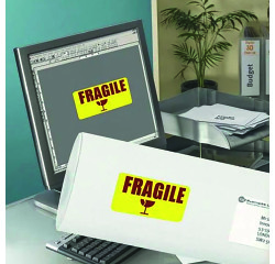 Etiquette repositionnable 99,1 x 38,1 mm laser Avery  jaune - Boîte de 350