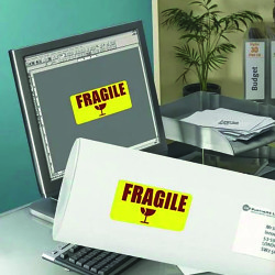 Étiquettes repositionnables 99,1 x 38,1 mm Avery L7263Y-25 - Boîte de 350 - Jaune