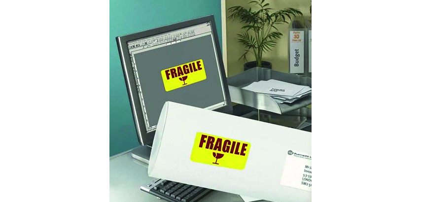 Removable label 99.1 x 38.1 mm laser Avery yellow - Box of 350