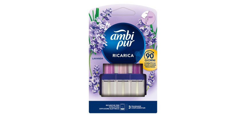 Ricarica per diffusore elettrico Ambipur 3volution - profumo lavanda - 3 pezzi