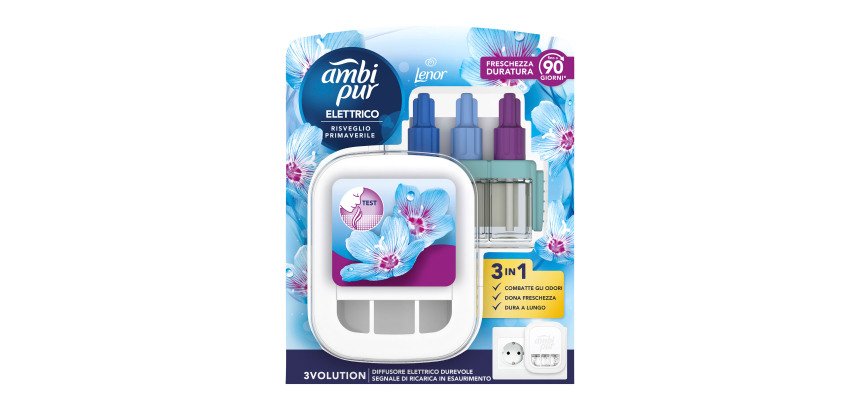 Diffusore elettrico Ambipur 3volution - starter Kit con 3 ricariche profumo risveglio primaverile