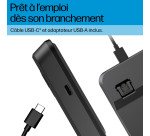 Clavier filaire HP 405 rétroéclairé AZERTY