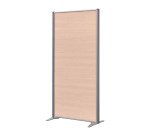 Cloison de séparation pleine B-Zen - Bois antibactérien - avec Pieds fixes couleur aluminium