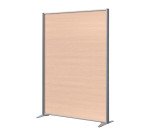 Cloison de séparation pleine B-Zen - Bois antibactérien - avec Pieds fixes couleur aluminium