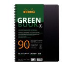 Cahier spirales Rhodia Greenbook A4+ 22,5 x 29,7 cm - Ligné - 160 pages