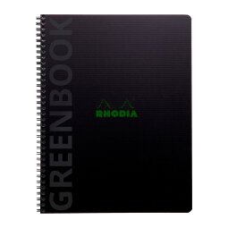 Cahier spirale Rhodia Greenbook A4+ 22,5 x 29,7 cm - ligné - 160 pages