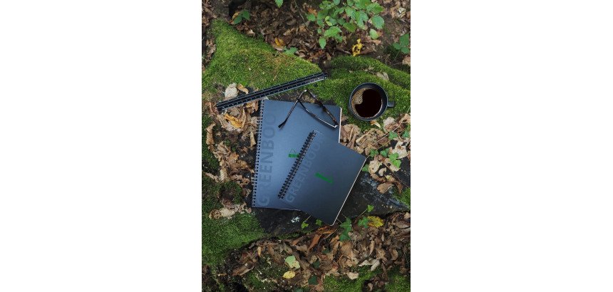 Cahier spirales Rhodia Greenbook A5+ - 16 x 21 cm - Petits carreaux - 160 pages