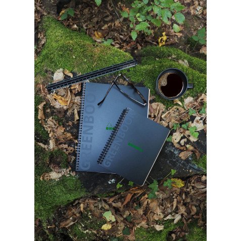 Cahier spirales Rhodia Greenbook A5+ - 16 x 21 cm - Ligné - 160 pages