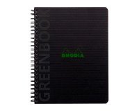 Cahier spirale Rhodia Greenbook A5+ -16 x 21 cm - 5 X 5 - 160 pages