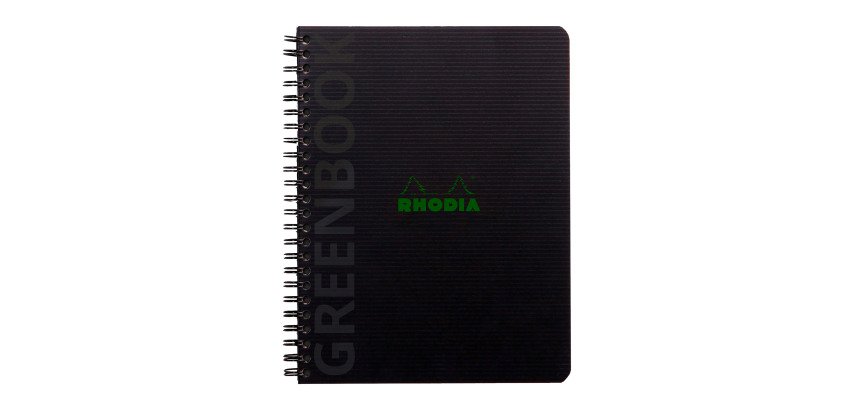 Cahier spirale Rhodia Greenbook A5+ -16 x 21 cm - 5 X 5 - 160 pages