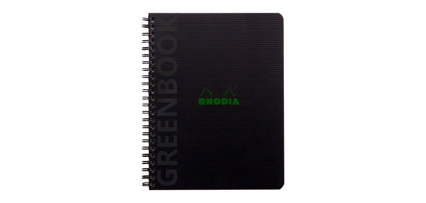 Cahier spirale Rhodia Greenbook A5+ -16 x 21 cm - 5 X 5 - 160 pages