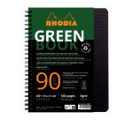 Cahier spirales Rhodia Greenbook A5+ - 16 x 21 cm - Ligné - 160 pages