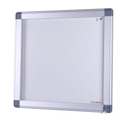 Außenvitrine Antares NF-zertifiziert, mit Flügeltür, für 6 Blätter A4