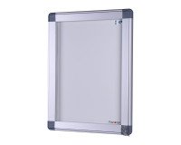 Vitrine d'affichage extérieur Antares certifiée NF, porte battante, 4 feuilles A4.