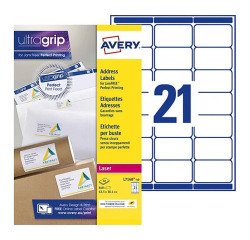 Shipping address labels laser 63.5 x 38.1 mm Avery white - Box of 840