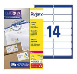 Etiquette adresse laser 99,1 x 38,1 mm Avery blanche - Boîte de 3500