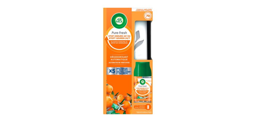 Diffuseur Air Wick Freshmatic + 1 recharge plaisir d'agrume et zeste de mandarine