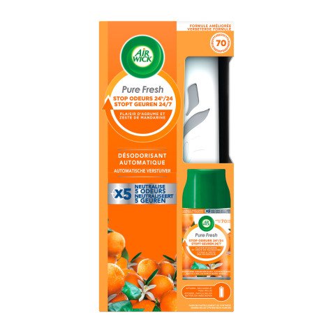 Diffuseur Air Wick Freshmatic + 1 recharge plaisir d'agrume et zeste de mandarine