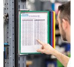 Protège-documents pivotant mural PVC magnétique 10 pochettes pour format A3 Tarifold