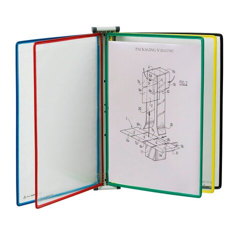 Wandmodel infotassen Djois by Tarifold PVC A3 met 10 hoezen - 20 weergaven