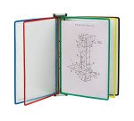 Protège-documents pivotant mural PVC magnétique 10 pochettes pour format A3 Tarifold