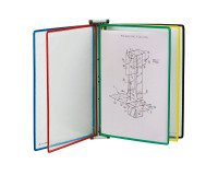 Protège-documents pivotant mural PVC magnétique 10 pochettes pour format A3 Tarifold