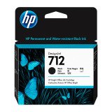 HP 712 Schwarz DesignJet Druckerpatrone, 80 ml