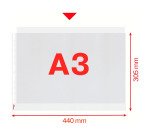 Pochettes perforées Esselte recyclées A3 paysage polypropylène 8/100e grainé - Boîte de 50