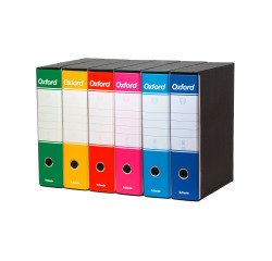 Registratori Protocollo dorso 8 cm Oxford Esselte in cartone 2 anelli A4 6 pezzi in colori assortiti Color Mix 2