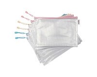Storage pouch with zip A4 Zipper Djois by Tarifold assorted pastel colors - Pack of 6