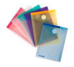 Pochettes de rangement à scratch Djois by Tarifold Color Collection A6 portrait - Coloris assortis - Lot de 6