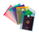 Pochettes de rangement à scratch Djois by Tarifold Color Collection A6 portrait - Coloris assortis - Lot de 6